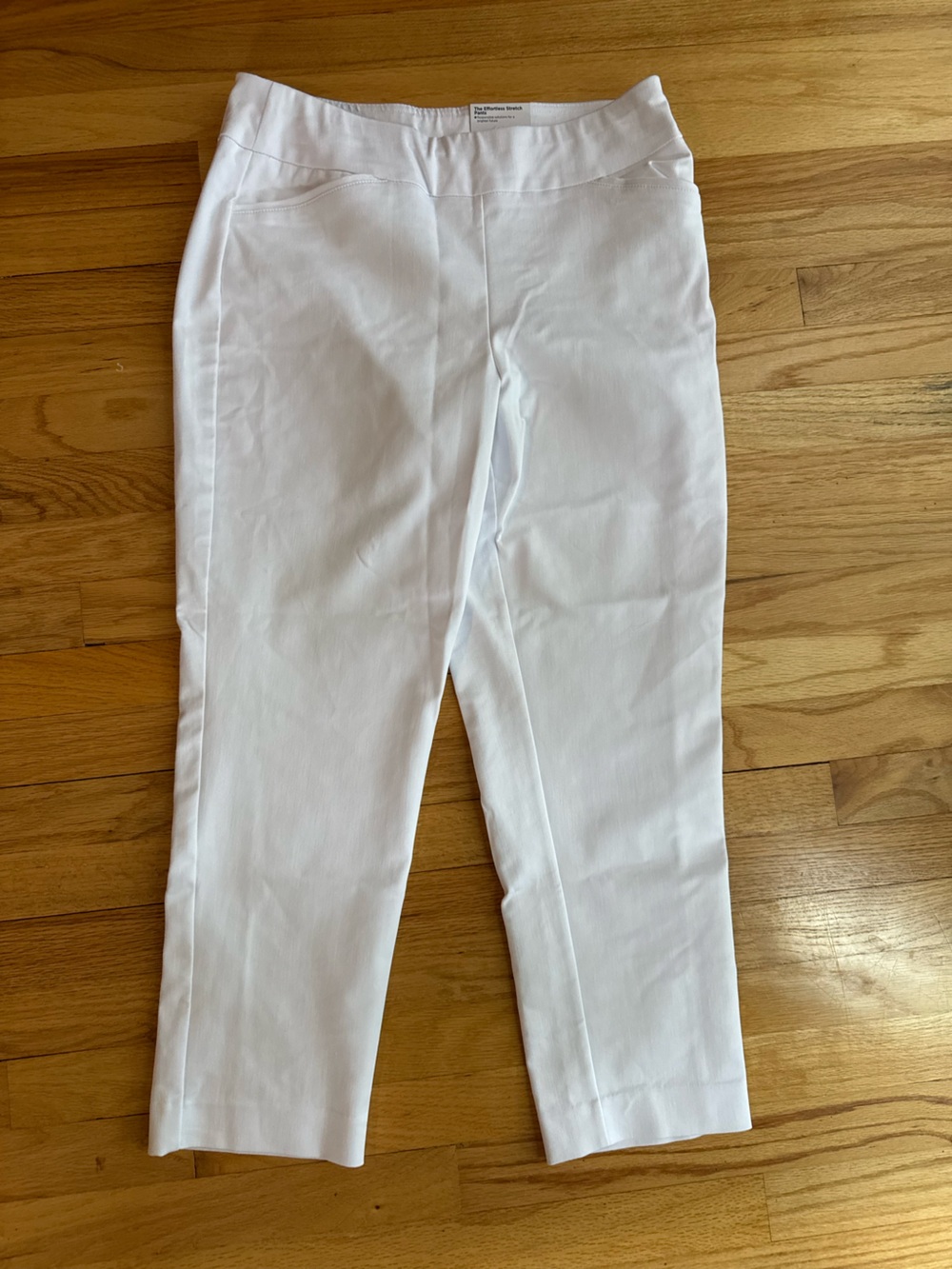 NWT Croft & Barrow White Stretch Pants 12P